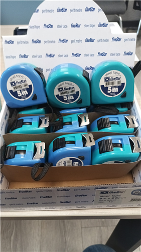 METRE ŞERİT 5 MT X 25 MM  FİVESTAR ( 12 AD )